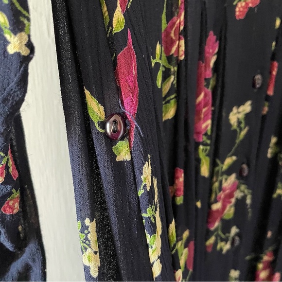 Vintage April Cornell Floral Sheer Midi Dress - Picture 11 of 16